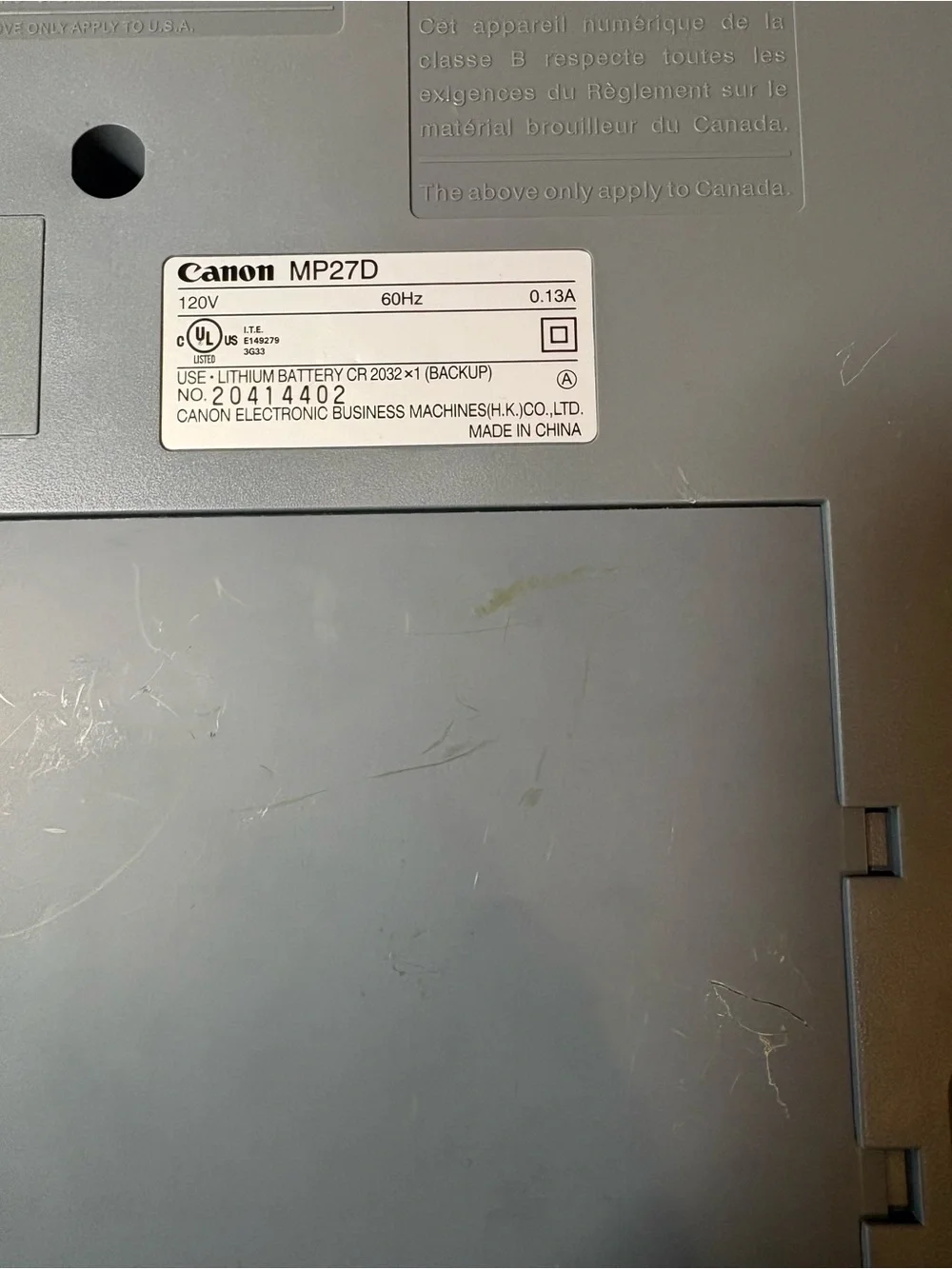 Canon MP27D Heavy-Duty Commercial Accounting Calculator – 12 Digit Desktop Print